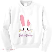Daddy Bunny Funny Easter Family Bunny Kids Sweatshirt thumb 0