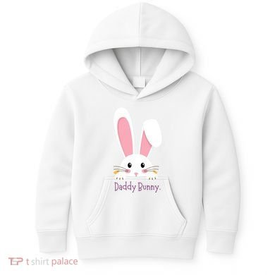 Daddy Bunny Funny Easter Family Bunny Kids Hoodie