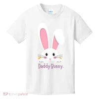 Daddy Bunny Funny Easter Family Bunny Kids T-Shirt thumb 0