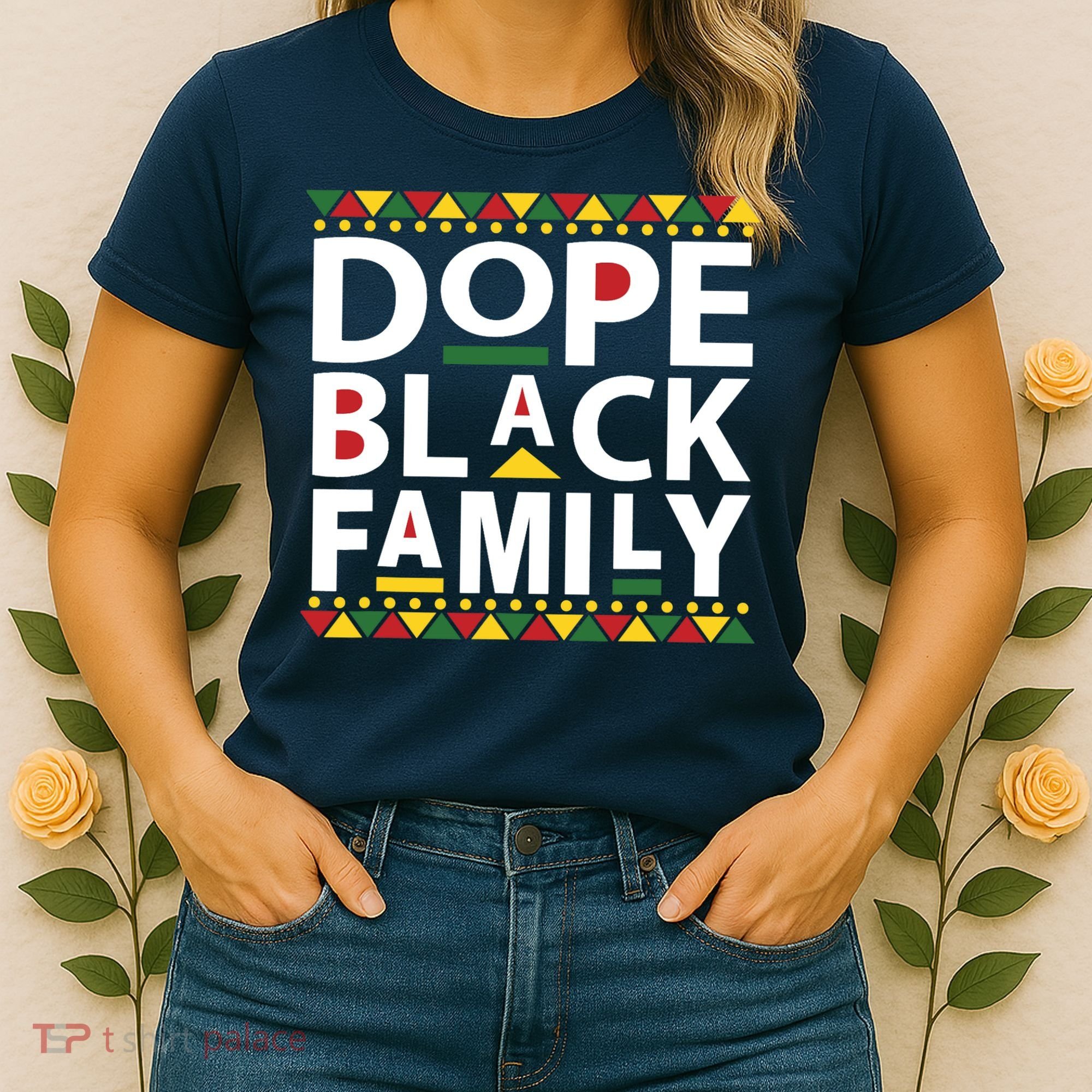 Dope Black Family Reunion Matching Family Picture Women's T-Shirt