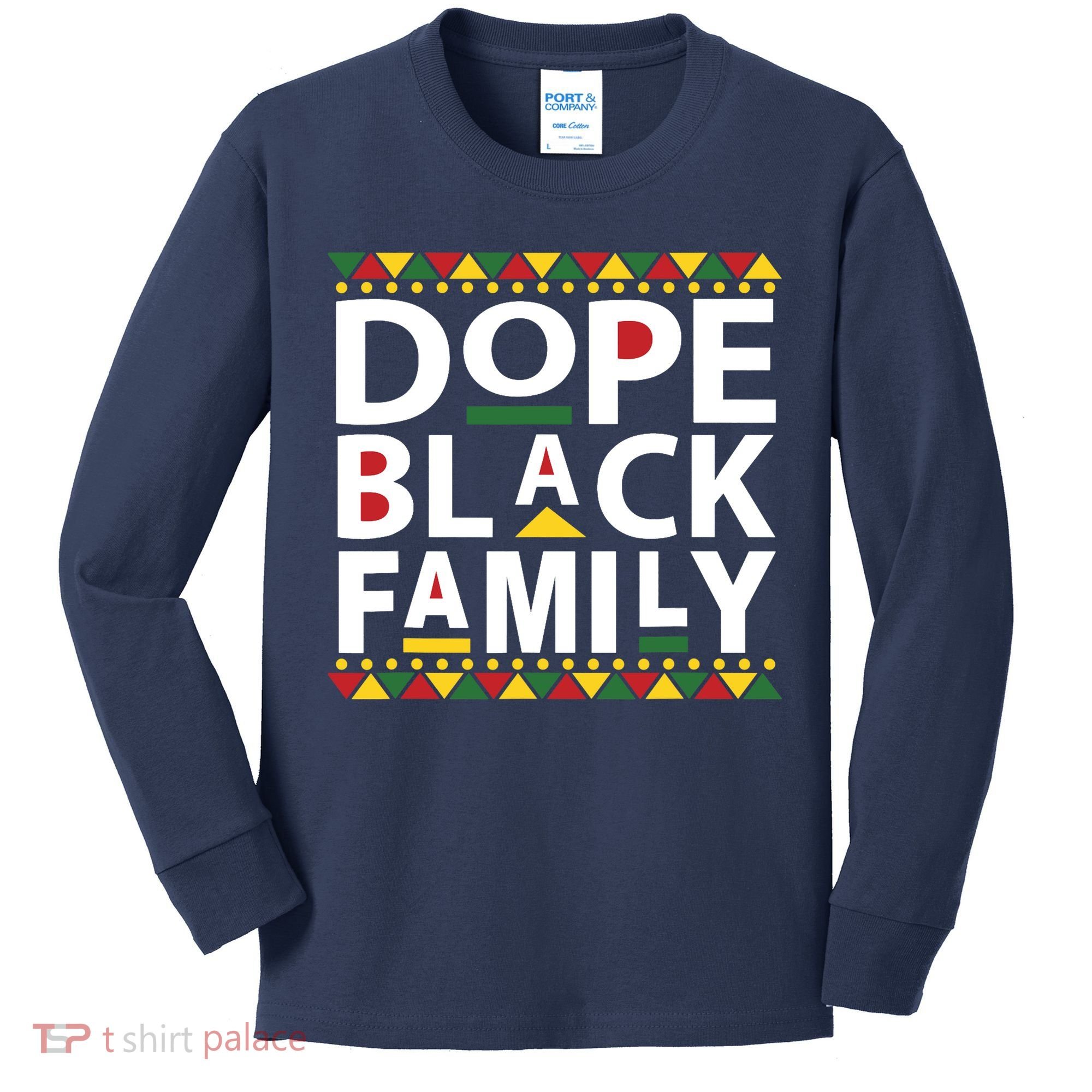 Dope Black Family Reunion Matching Family Picture Kids Long Sleeve Shirt