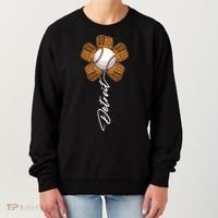 Detroit Baseball Flower Sports Fan Women's Sweatshirt thumb 0