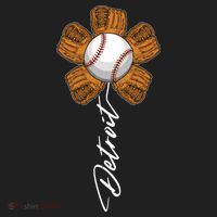 Detroit Baseball Flower Sports Fan Women's Sweatshirt thumb 2