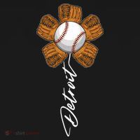 Detroit Baseball Flower Sports Fan Toddler Hoodie thumb 2
