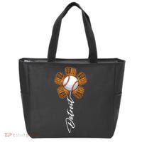 Detroit Baseball Flower Sports Fan Tote Bag thumb 0