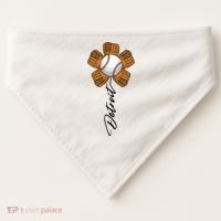 Detroit Baseball Flower Sports Fan USA-Made Doggie Bandana thumb 0