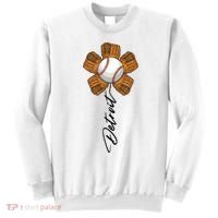 Detroit Baseball Flower Sports Fan Sweatshirt thumb 0