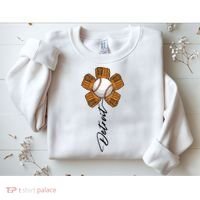 Detroit Baseball Flower Sports Fan Sweatshirt thumb 2