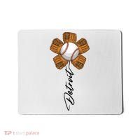 Detroit Baseball Flower Sports Fan Mousepad thumb 0