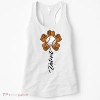 Detroit Baseball Flower Sports Fan Women's Tank Top thumb 0