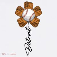Detroit Baseball Flower Sports Fan Women's Tank Top thumb 5