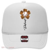 Detroit Baseball Flower Sports Fan Hat thumb 0