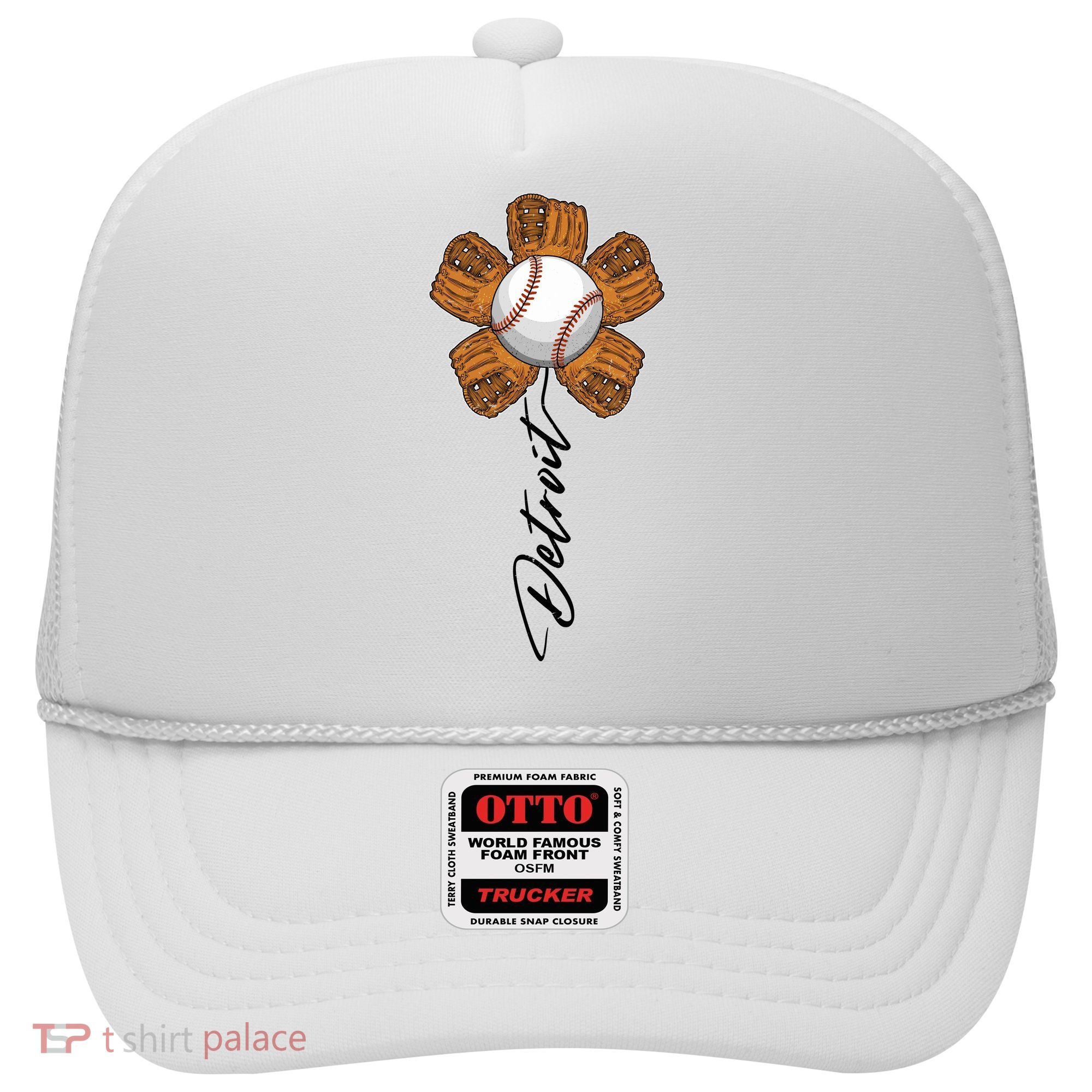 Detroit Baseball Flower Sports Fan Hat