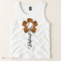 Detroit Baseball Flower Sports Fan Tank Top thumb 2