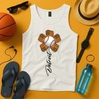 Detroit Baseball Flower Sports Fan Tank Top thumb 4