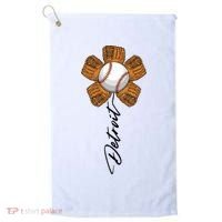 Detroit Baseball Flower Sports Fan Golf Towel thumb 0