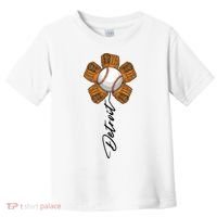 Detroit Baseball Flower Sports Fan Toddler T-Shirt thumb 0