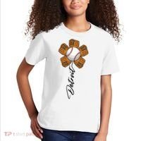 Detroit Baseball Flower Sports Fan Kids T-Shirt thumb 2