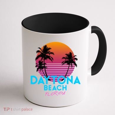 Daytona Beach Florida Retro 80s Gift Coffee Mug back