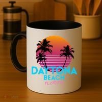 Daytona Beach Florida Retro 80s Gift Coffee Mug thumb 4