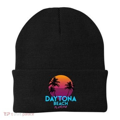Daytona Beach Florida Retro 80s Gift Beanie