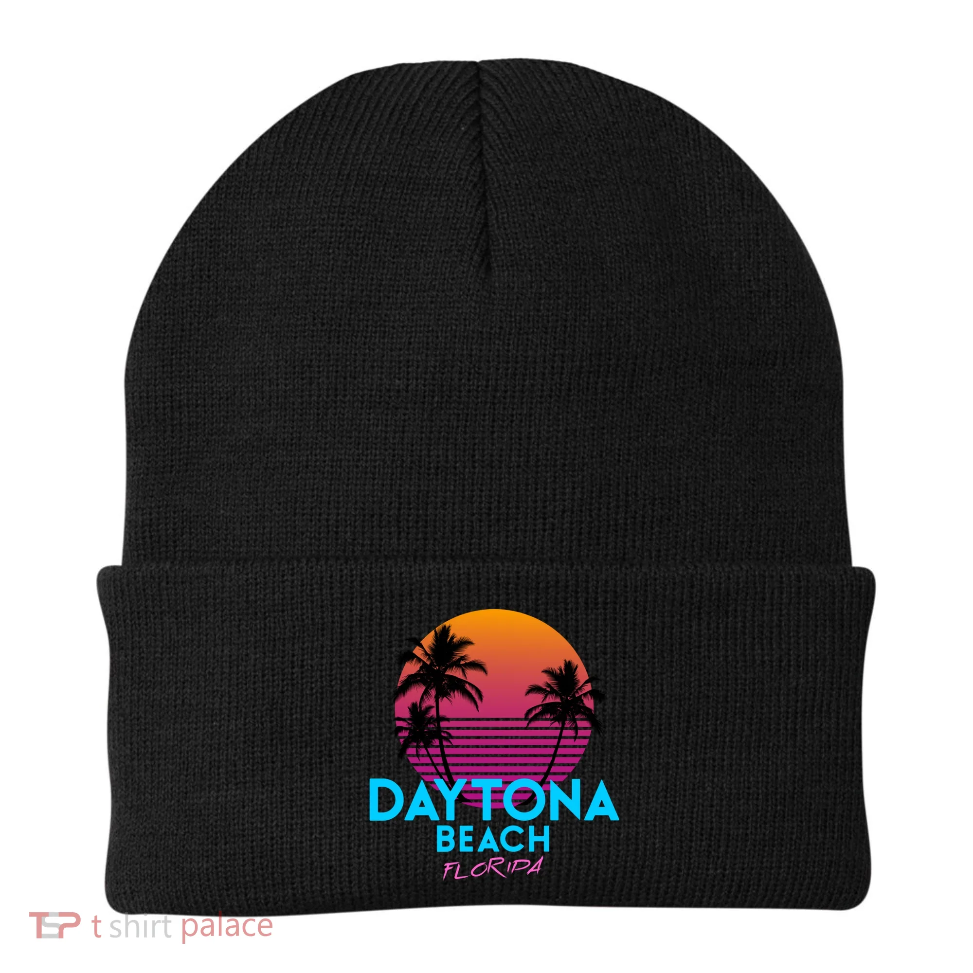 Daytona Beach Florida Retro 80s Gift Beanie