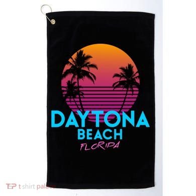 Daytona Beach Florida Retro 80s Gift Golf Towel