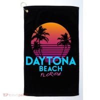 Daytona Beach Florida Retro 80s Gift Golf Towel thumb 0