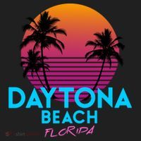 Daytona Beach Florida Retro 80s Gift Golf Towel thumb 3
