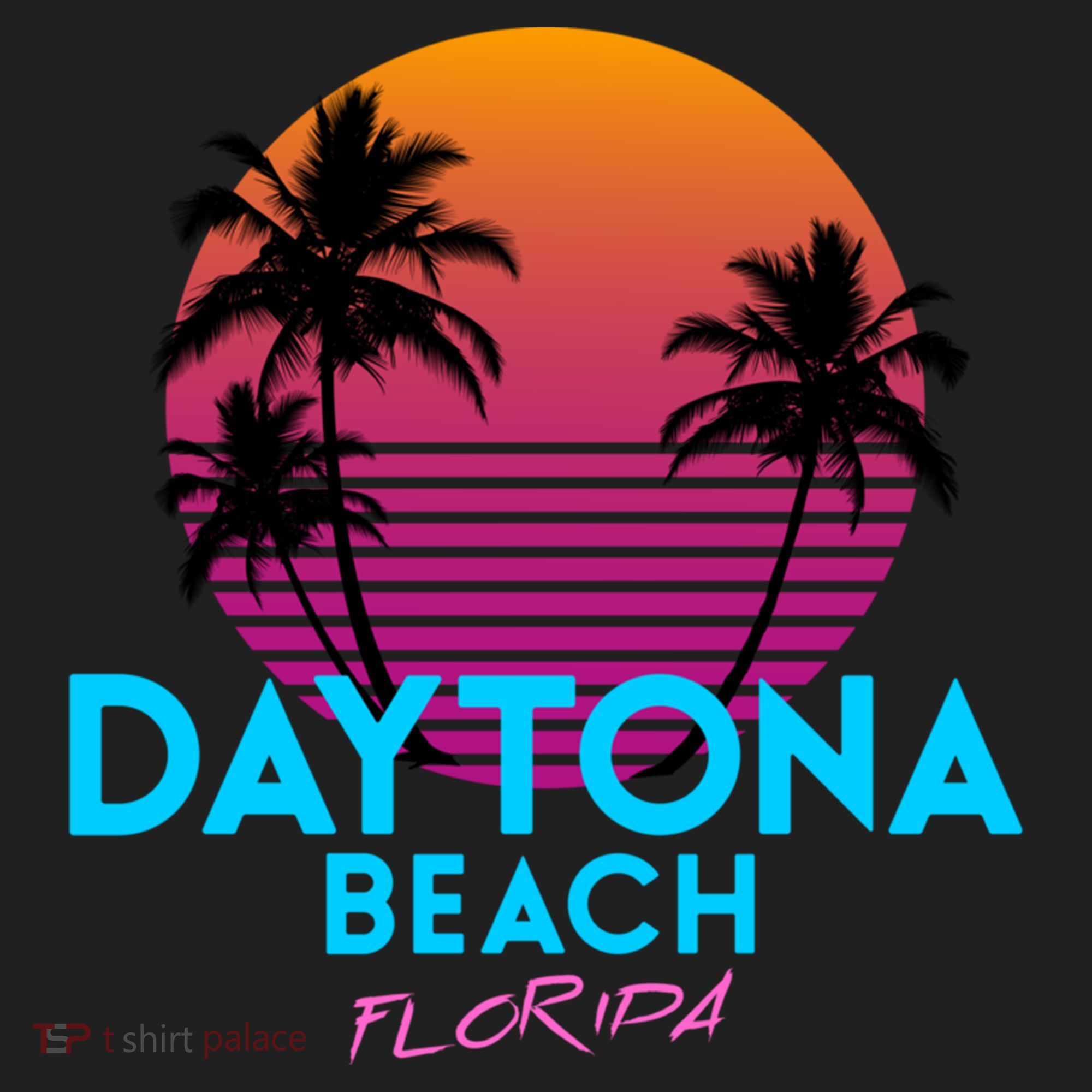 Daytona Beach Florida Retro 80s Gift Golf Towel