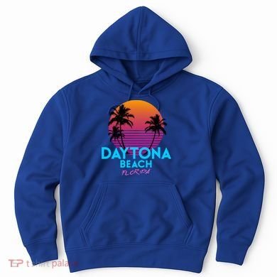 Daytona Beach Florida Retro 80s Gift Hoodie