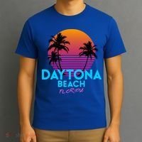 Daytona Beach Florida Retro 80s Gift T-Shirt thumb 3