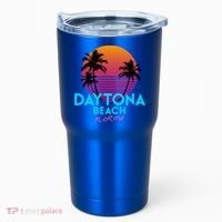 Daytona Beach Florida Retro 80s Gift Tumbler thumb 0