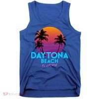 Daytona Beach Florida Retro 80s Gift Tank Top thumb 0