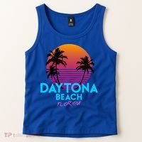Daytona Beach Florida Retro 80s Gift Tank Top thumb 2