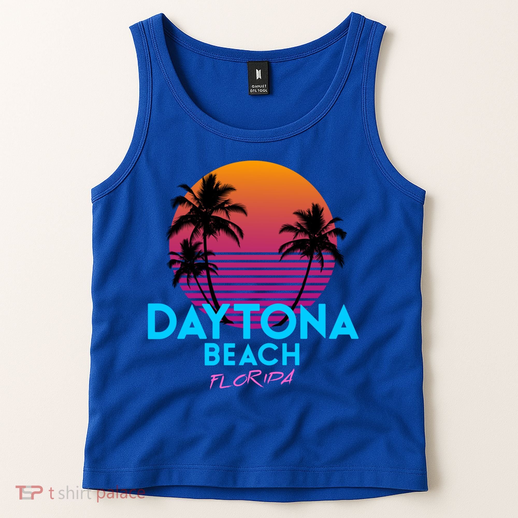 Daytona Beach Florida Retro 80s Gift Tank Top