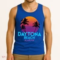 Daytona Beach Florida Retro 80s Gift Tank Top thumb 3