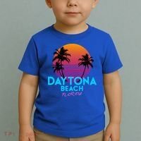 Daytona Beach Florida Retro 80s Gift Toddler T-Shirt thumb 2