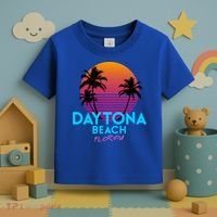 Daytona Beach Florida Retro 80s Gift Toddler T-Shirt thumb 3