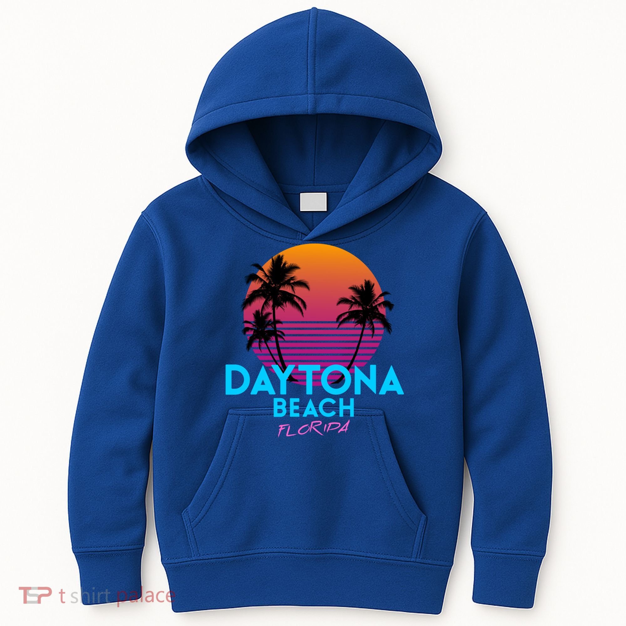 Daytona Beach Florida Retro 80s Gift Kids Hoodie