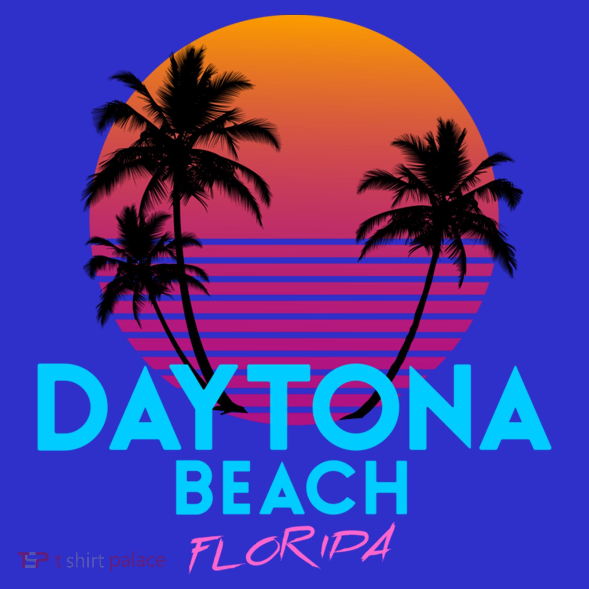 Daytona Beach Florida Retro 80s Gift Kids Long Sleeve Shirt