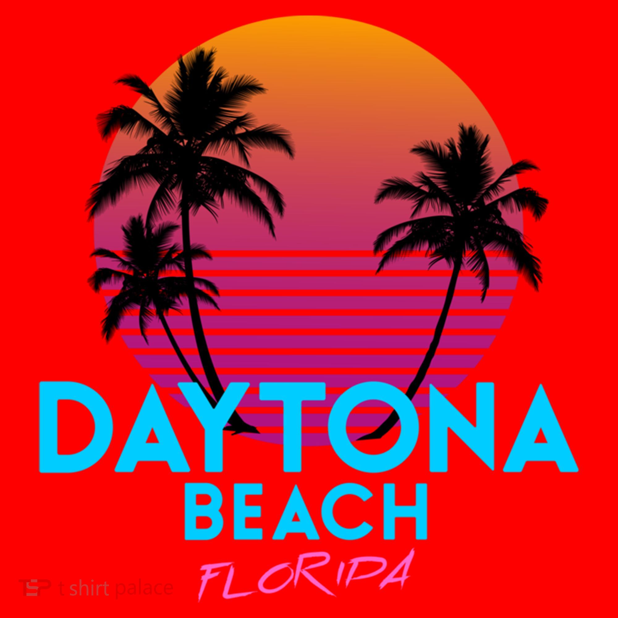 Daytona Beach Florida Retro 80s Gift Santa Hat