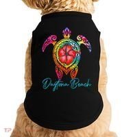 Daytona Beach Florida Tie Dye Sea Turtle Vacation 2025 Doggie Tank thumb 0