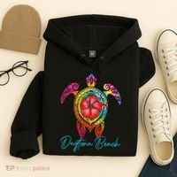 Daytona Beach Florida Tie Dye Sea Turtle Vacation 2025 Hoodie thumb 4