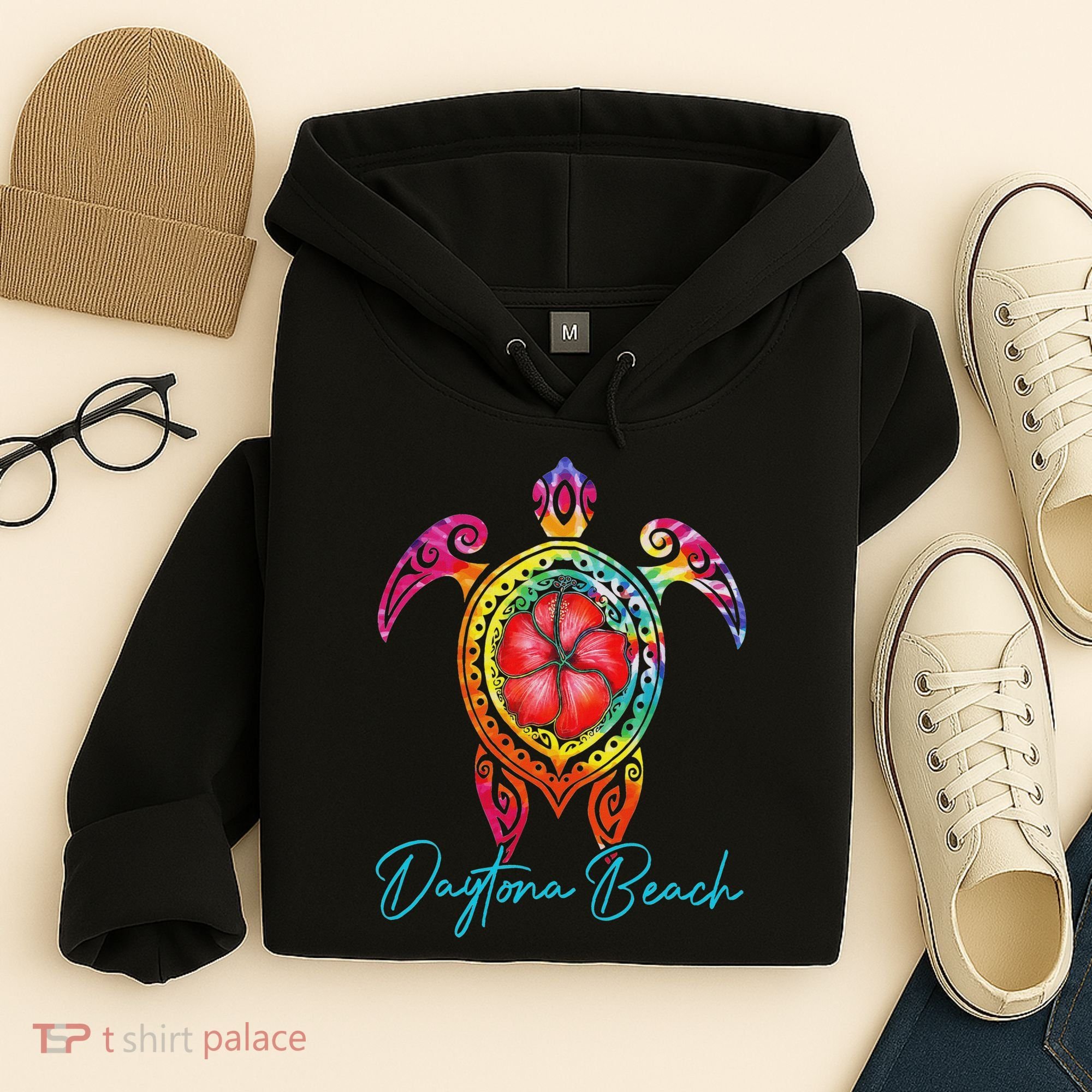 Daytona Beach Florida Tie Dye Sea Turtle Vacation 2025 Hoodie