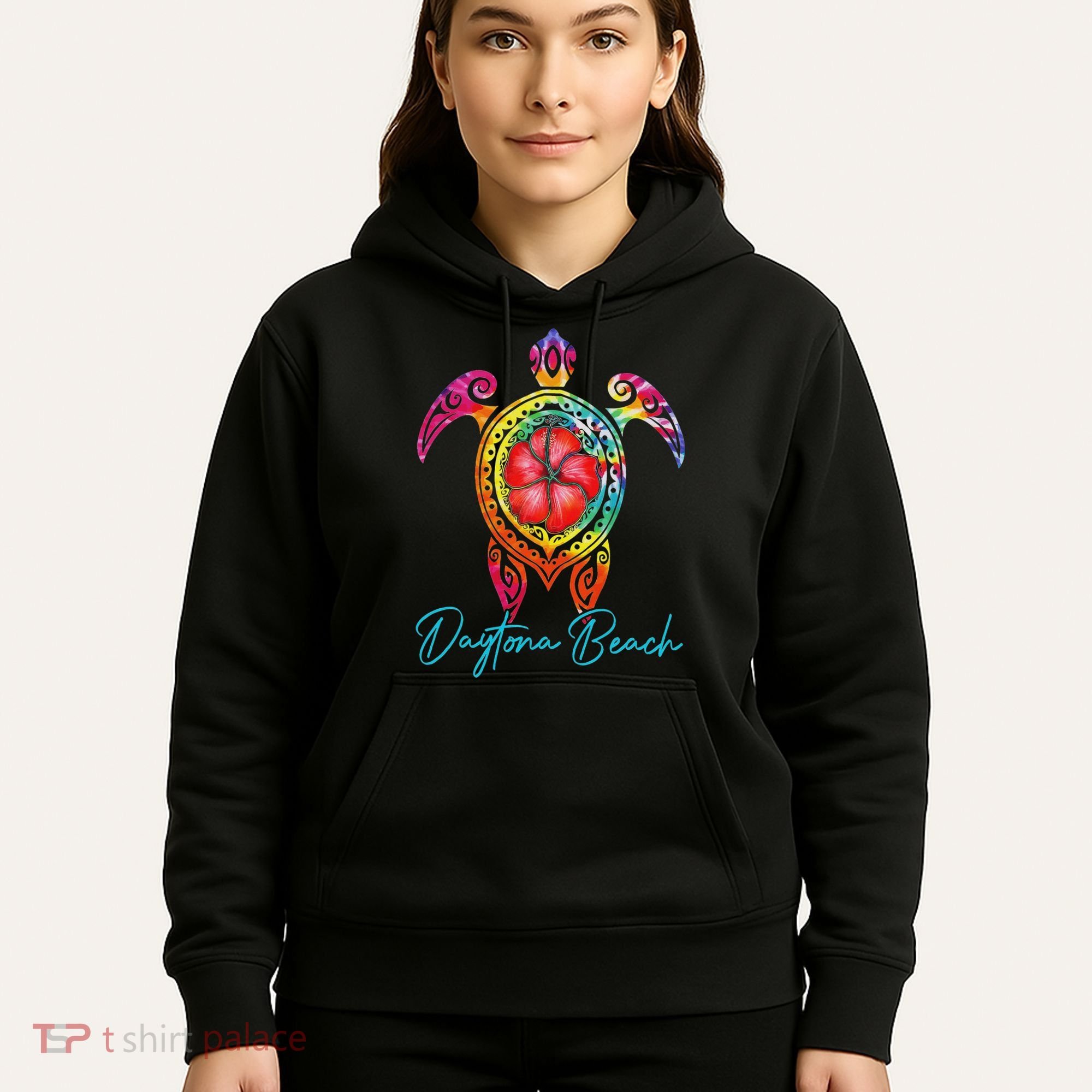 Daytona Beach Florida Tie Dye Sea Turtle Vacation 2025 Hoodie