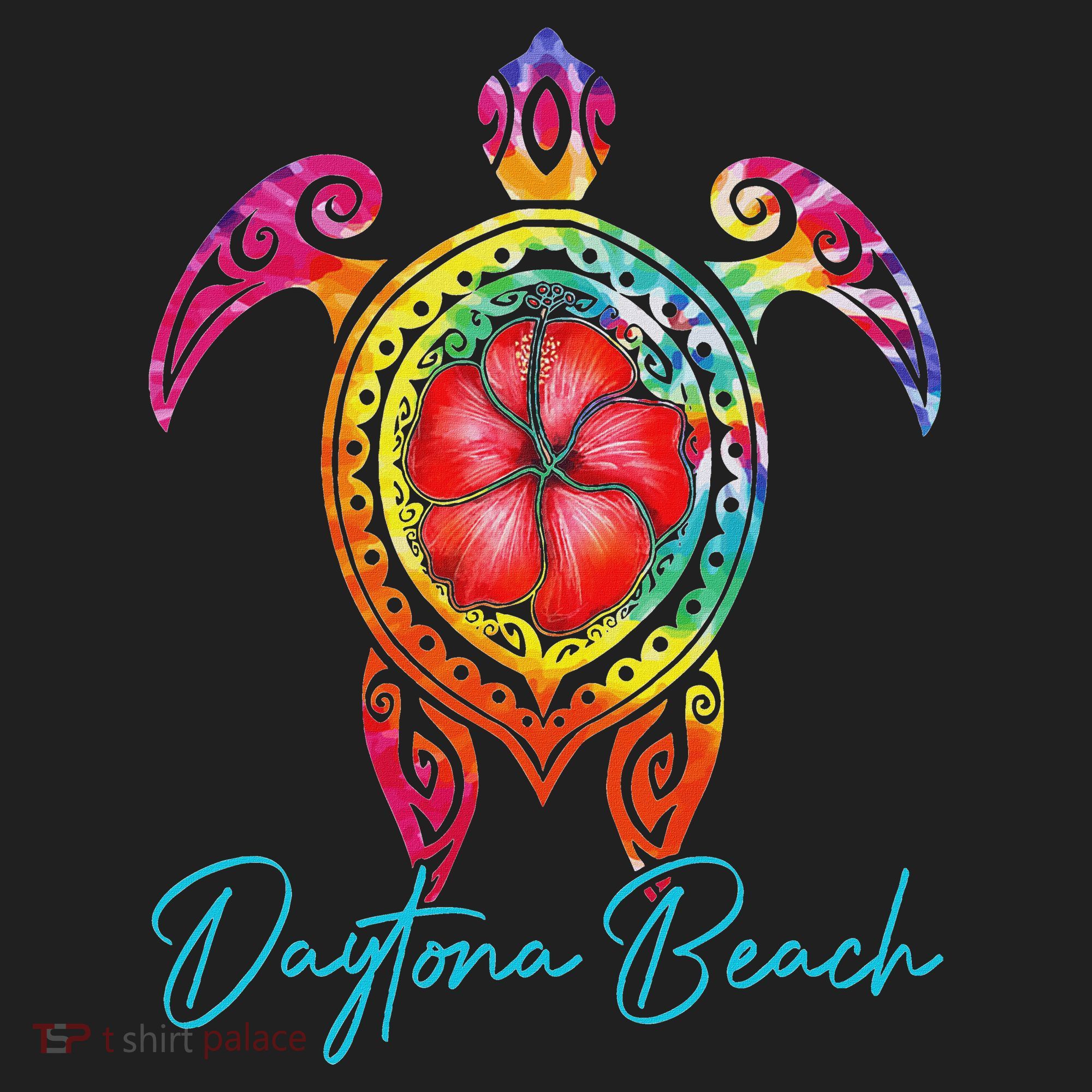 Daytona Beach Florida Tie Dye Sea Turtle Vacation 2025 Beanie