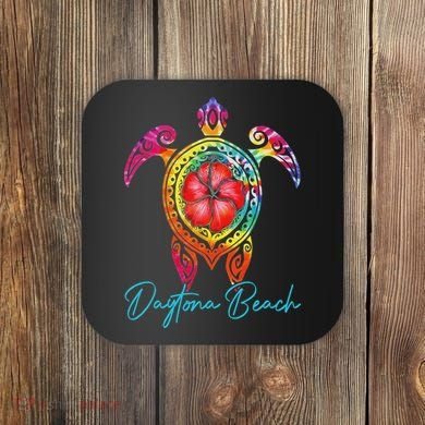 Daytona Beach Florida Tie Dye Sea Turtle Vacation 2025 Coaster