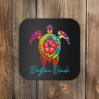 Daytona Beach Florida Tie Dye Sea Turtle Vacation 2025 Coaster thumb 0