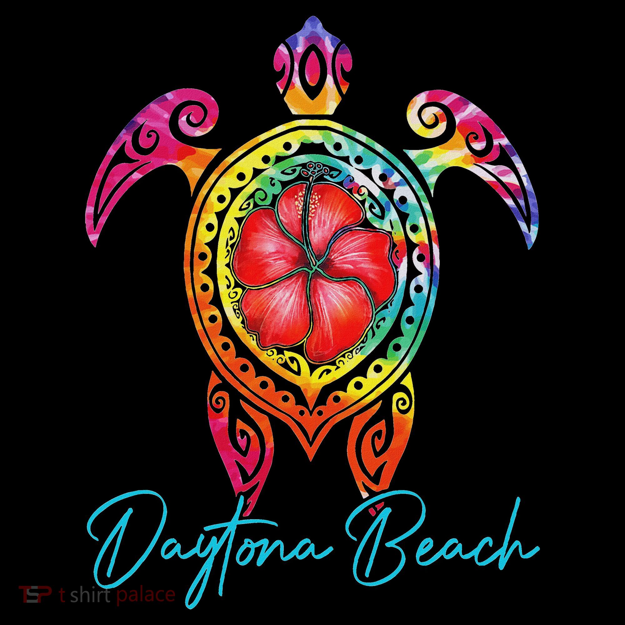 Daytona Beach Florida Tie Dye Sea Turtle Vacation 2025 Mousepad